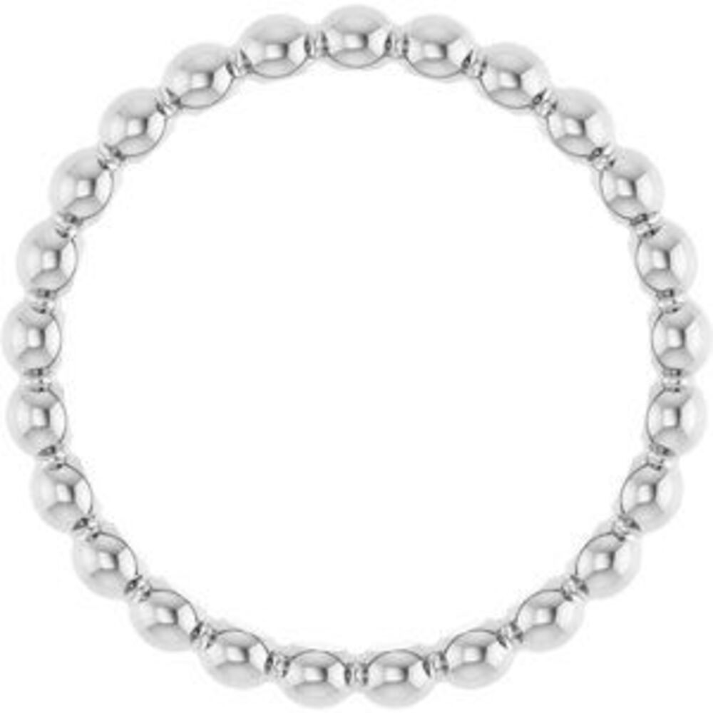 Sterling Silver Beaded Stackable Ring - image 2